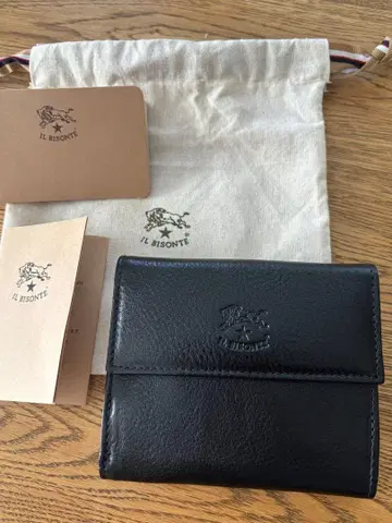 IL BISONTE 일비종떼 블랙 이단 접이식 지갑