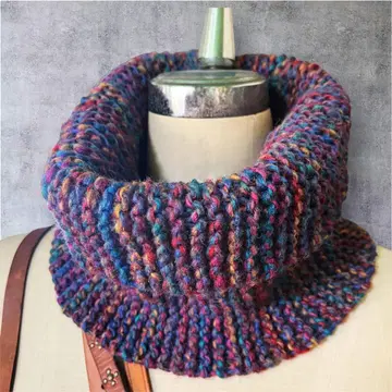 [ 핸드니트 ] 멀티 컬러 울 넥워머