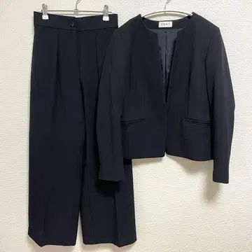 PLST 팬츠 수트 웜 리저브 노카라 자켓 와이드 팬츠
