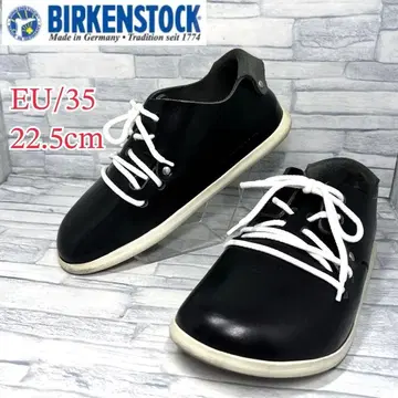 새상품급 버켄스탁 몬타나 글로시 블랙 가죽 22.5cm