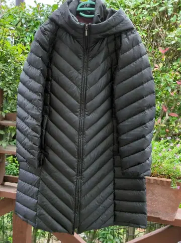 다카시마야 후드 부착 다운 코트