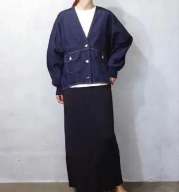 파시오네 카프네 데님 자켓 네이비