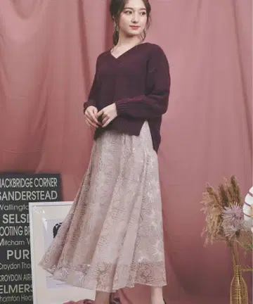 노엘라 A라인 플레어 스커트 성인 고급 청순