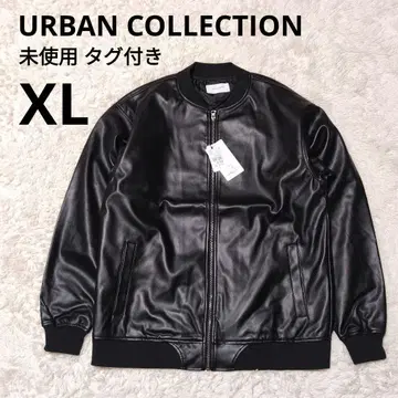 미사용 URBAN COLLECTION PU 가죽 자켓 블랙 XL
