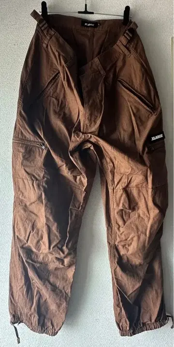 XLARGE 브라운 나일론 팬츠 32
