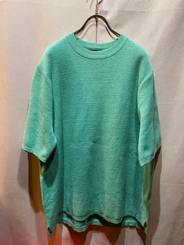 ROTOTO 리버스 위브 와플 서멀 에메랄드 그린 로토토