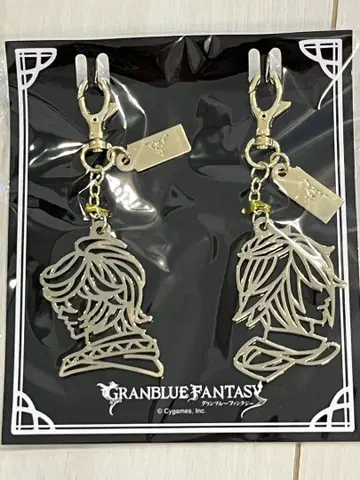 그랑블루 판타지 가로 얼굴 페어 키링 샌달폰 & 루시페르 미개봉 새상품