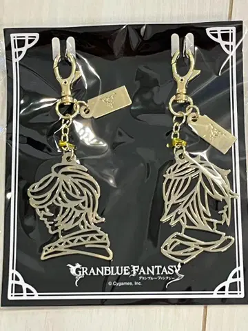 그랑블루 판타지 가로 얼굴 페어 키링 샌달폰 & 루시페르 미개봉 새상품