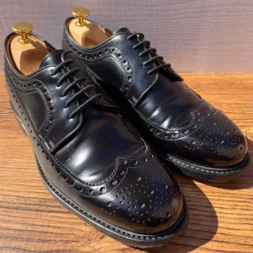 Berwick 윙팁 풀브로그 25.5cm 블랙 외날개 가죽 신발