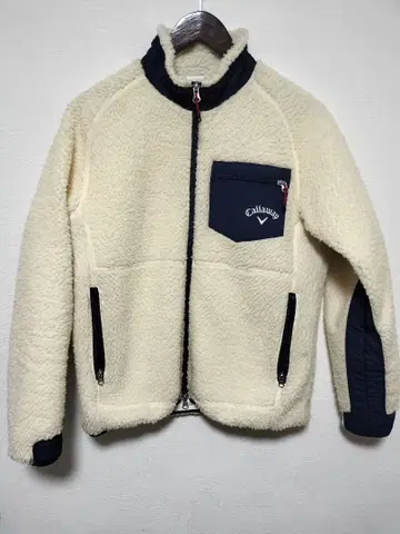 캘러웨이 플리스 보아 블루종 화이트 네이비 CALLAWAY