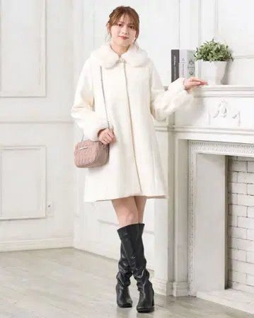 INGNI 퍼 탈부착 4Way A라인 코트