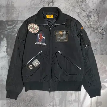 레어 AVIREX PATCHED CWU AIR RACER 더블 지퍼