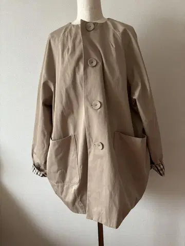 노카라 코트 베이지
