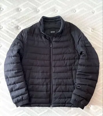 HUGO BOSS 충전솜 퀼팅 자켓 M 다운 자켓 블랙