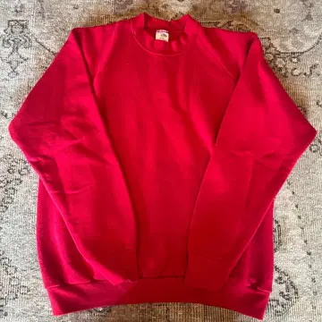 FRUIT OF THE LOOM 레드 맨투맨 L