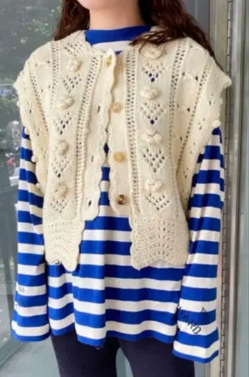 [ 완판템 ] BEAMS BOY/아란 가디건 베스트 23FW