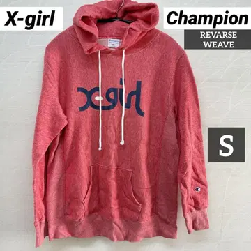X-girl 후드티 Champion 콜라보 REVERSE WEAVE