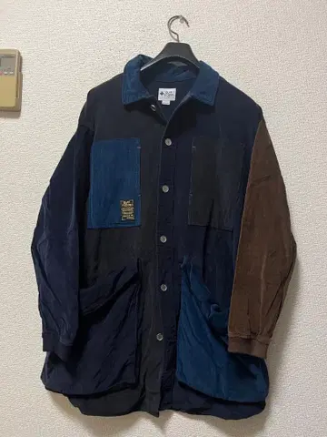 짐 마스터 츠기하기 코듀로이 커버올 / M 블랙 x 네이비 x 브라운