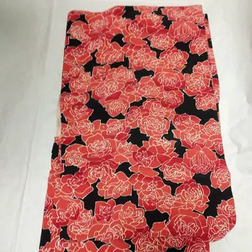 빨간색 검은 장미 무늬 겉옷