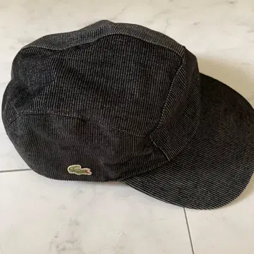 Lacoste 블랙 코듀로이 캡