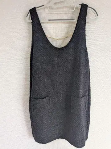 블랙 슬리브리스 원피스