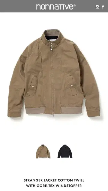 nonnative STRANGER JACKET COTTON TWILL