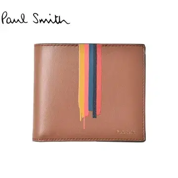폴스미스 Paul smith 양가죽 2단 접이식 지갑 인기 디자인 브라운
