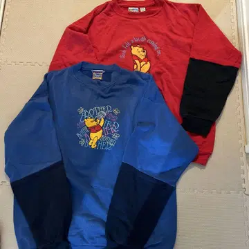 디즈니 곰돌이 푸 구제 의류 맨투맨 트레이닝복 2장 세트
