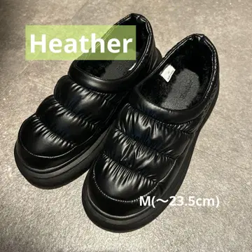 Heather 퍼 마니쉬 슈즈 블랙 M