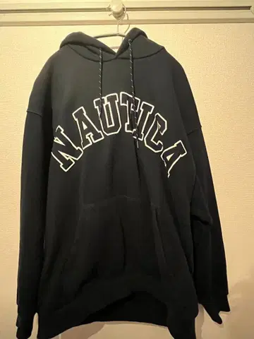 NAUTICA 네이비 후드 부착 후드티 XL