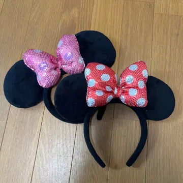 미니 마우스풍 머리띠 2개 세트