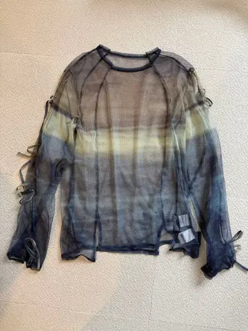 Name 비침 그라데이션 긴팔 셔츠
