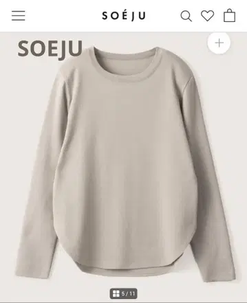 소주 SOEJU 니트소 크루넥 BEIGE M 사이즈