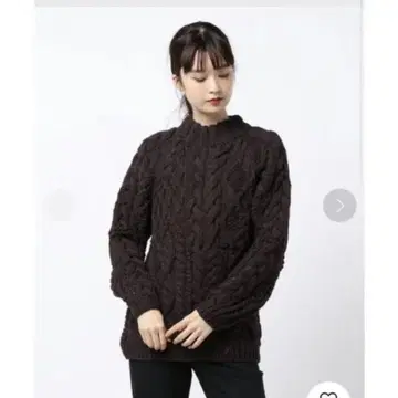 카사플라인 케이블 핸드니트 브라운 프리 사이즈