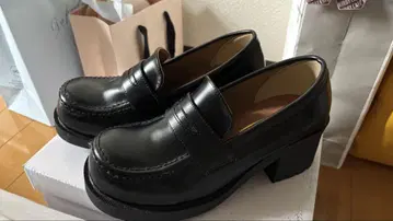 JARVAR 블랙 로퍼 22.5cm 힐 포함