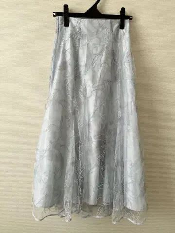jusglitty 키라키라 머메이드 자수 스커트