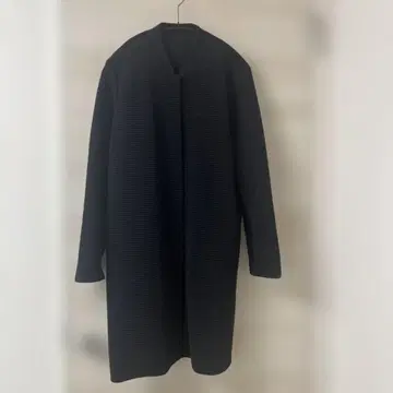 리브 노카라 코트 블랙 모 100%