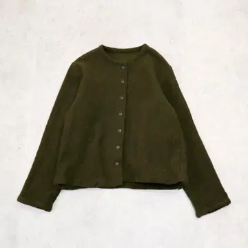 SARAH WEAR 펠트 소재 융모 가디건