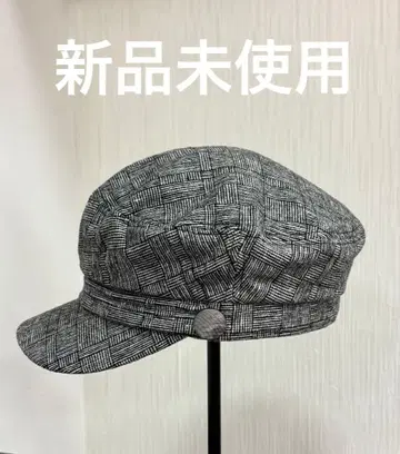 체크 무늬 헌팅 캡