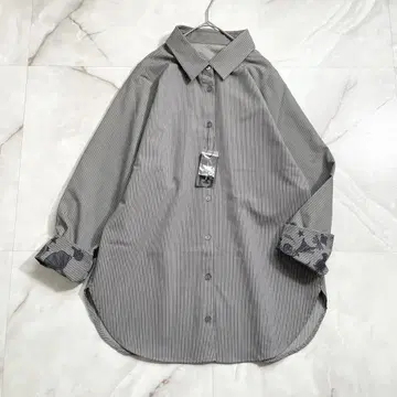 M17948 에스파스데칼마 상쾌한 스트라이프 스타일업 셔츠 튜닉