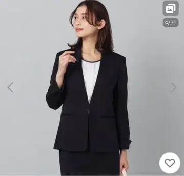 새상품급 언타이틀 카틀레아 저지 칼라 자켓 네이비2