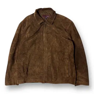 00s 구제 의류 가죽 자켓 스웨이드 브라운 XL 상당 빈티지