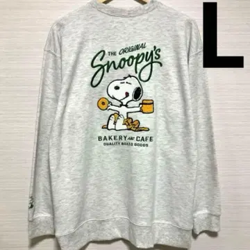 새상품 PEANUTS 스누피 사가 자수 도넛 트레이닝복 긴팔 L