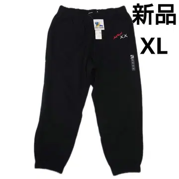 새상품 XL UNIQLO KAWS 스웨트 팬츠 유니클로 카우스 블랙