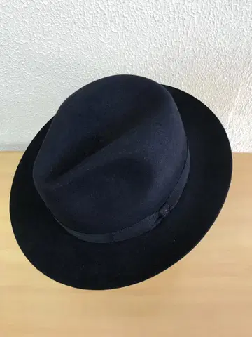 TESI 토끼털 페도라햇 네이비 로고 남성용 여성용