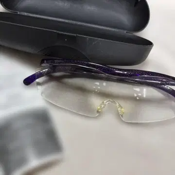 Hazuki 퍼플 안경 케이스 포함