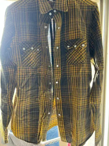 JELADO 체크 무늬 웨스턴 셔츠 사이즈 16 L 사이즈 AG02101