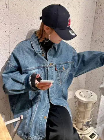 빅 실루엣 데님 자켓