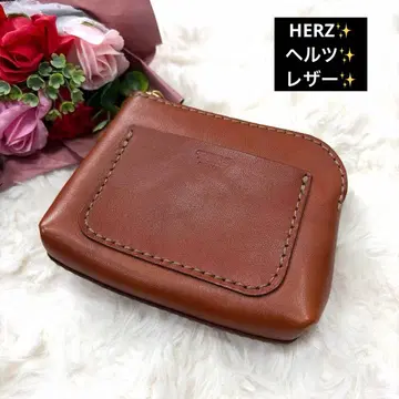 HERZ 가죽 브라운 파우치 S
