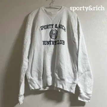 SPORTY & RICH 맨투맨 화이트